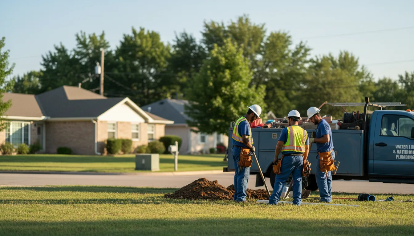 Residential water line and bathroom plumbing service in Emmet, AR